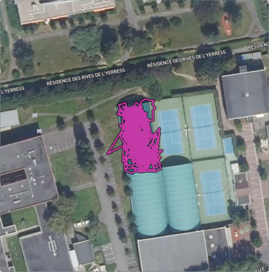 Carte de l'activité Entraînement